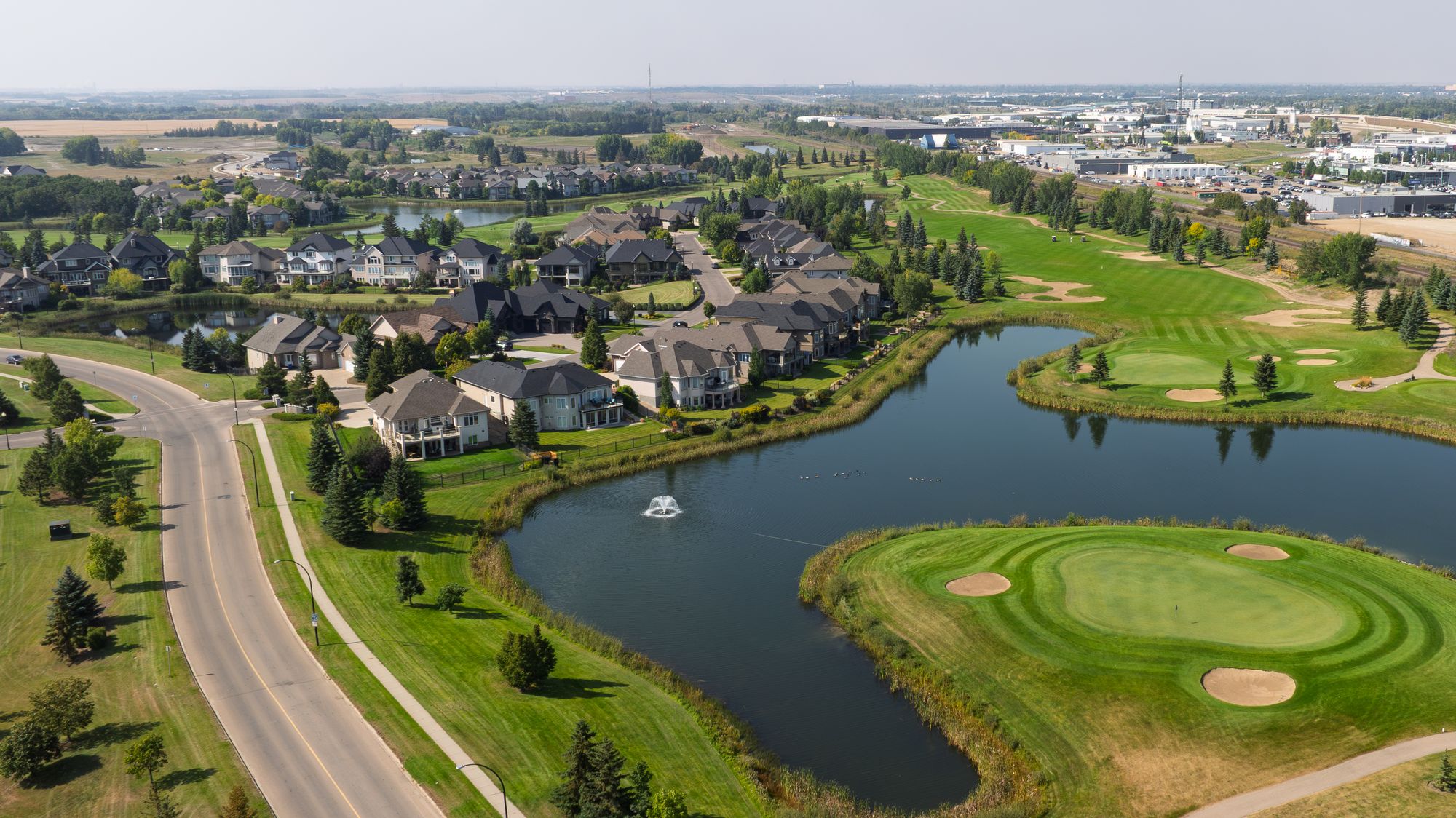 Aerial view of Wentworth at The Willows