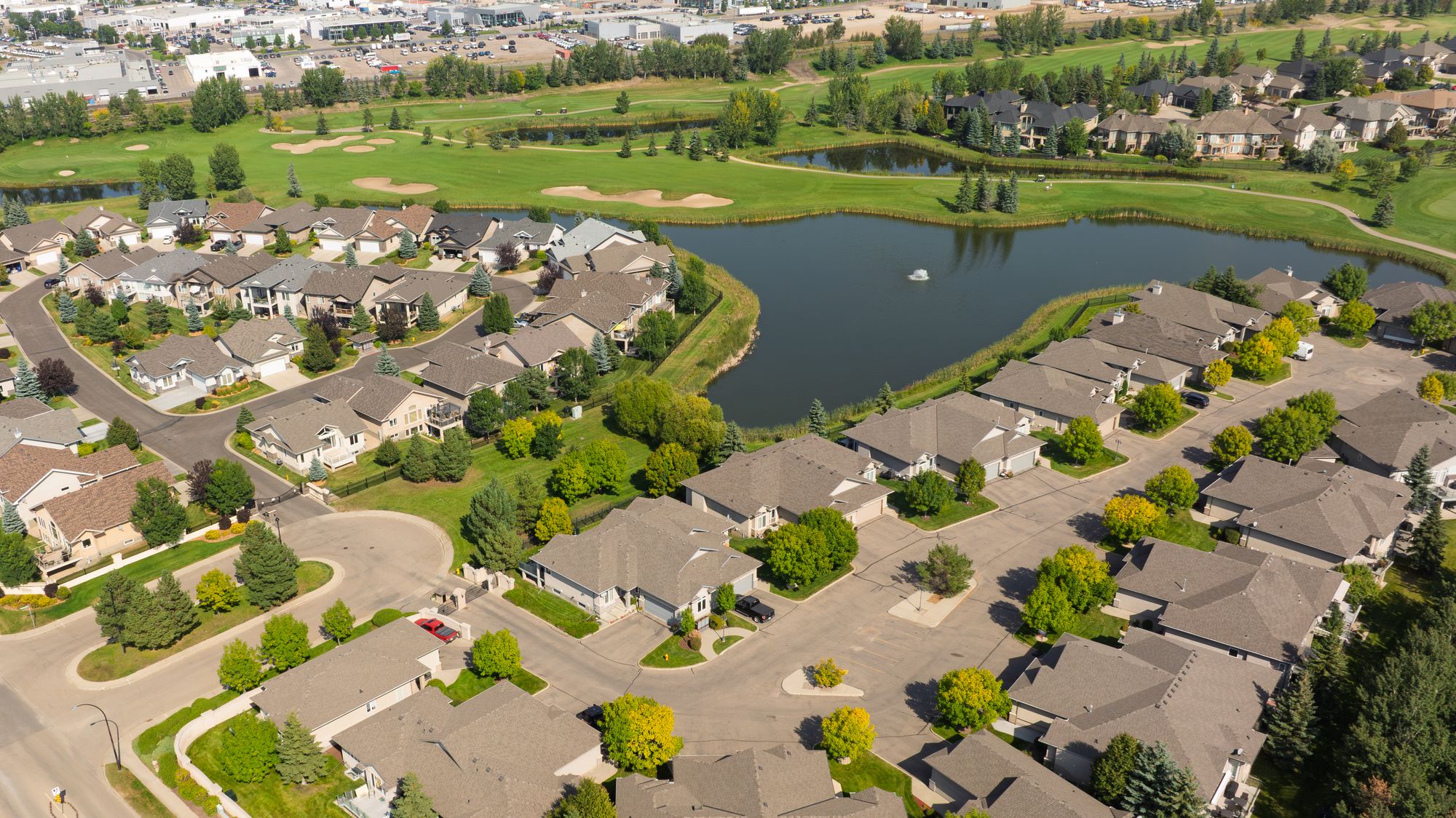 Aerial view of Wentworth at The Willows